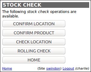Stock Check Summary Handheld